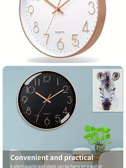 8 Inch Mute Quartz Wall Clock Cubic Digital Clock Living Room Bedroom Wall Clock Simple Digital Clock Home Decorations