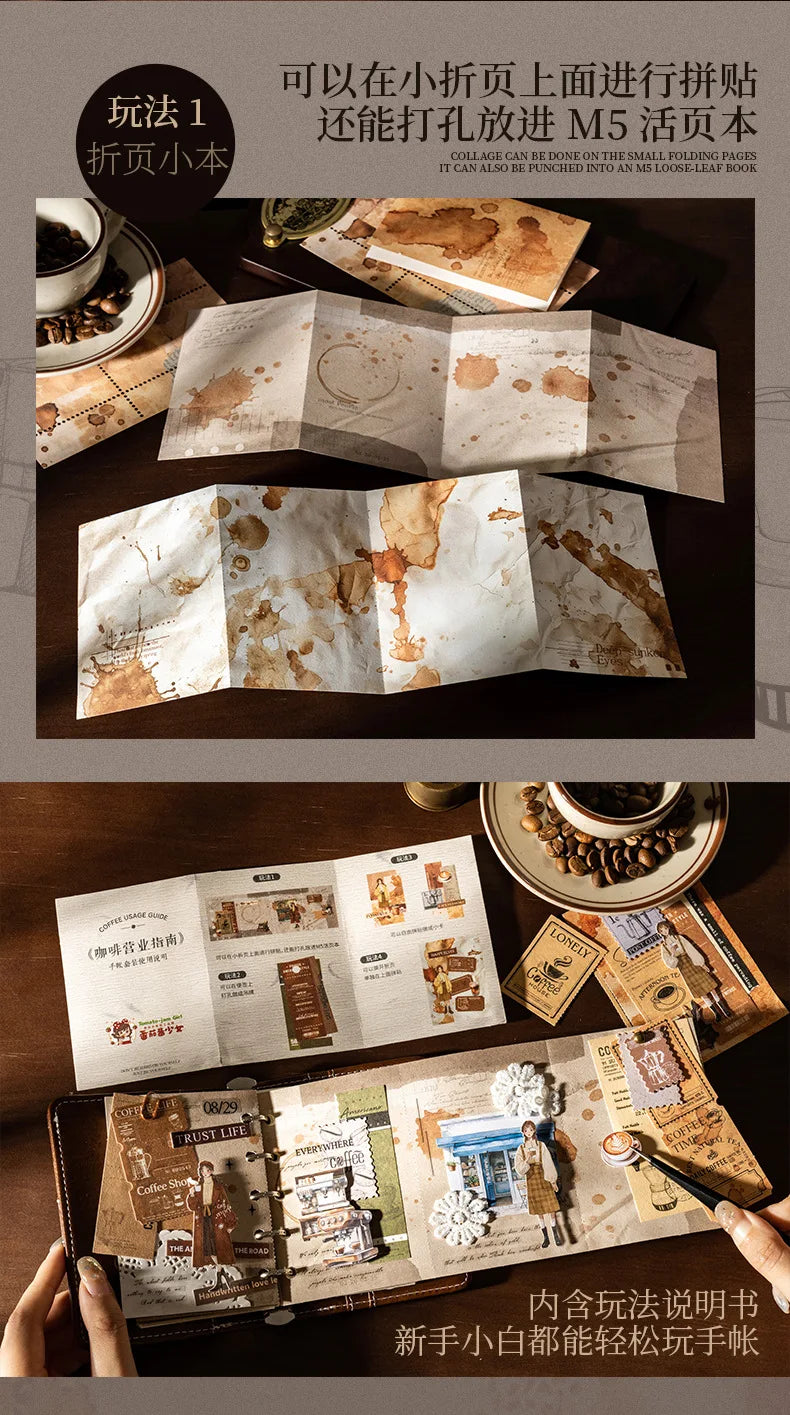 125piece Coffee Business Guide Writing Notebooks Coffee Handbook Decoration Notebooks Handbook School Large Portion
