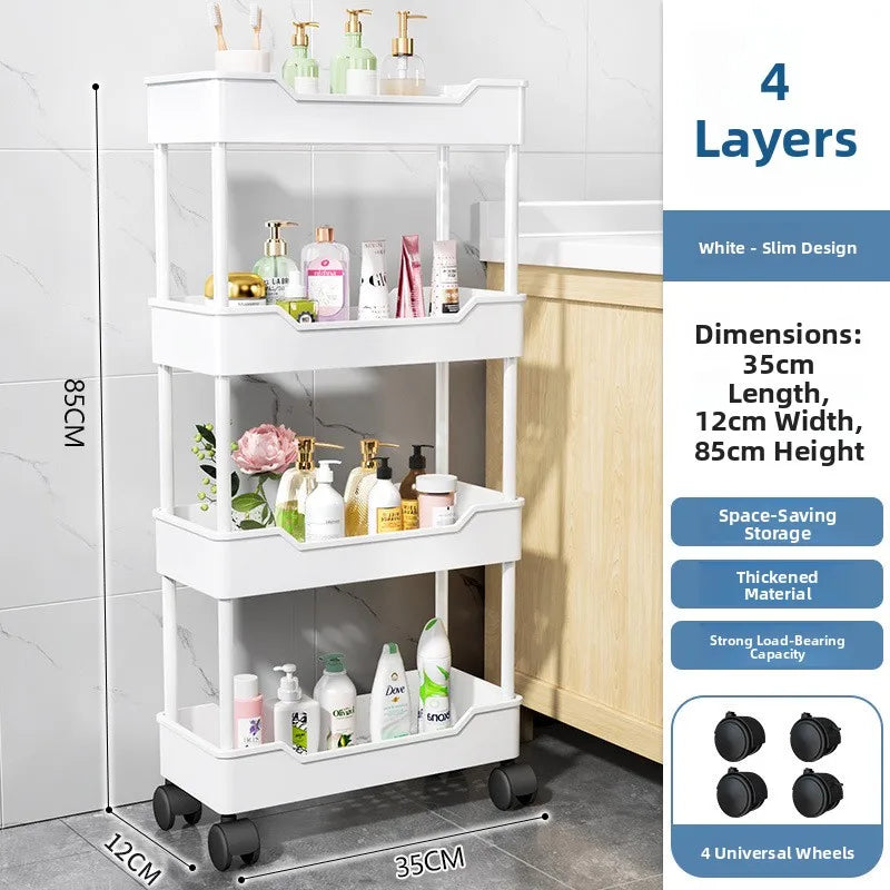 Kitchen Storage Ra Doorstep Drop off Mobile Cart Standalone Floor-Mounted Multi-Functional Organizer for Cooking Utensils