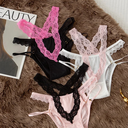 Sexy Girls Briefs Women Panties Lace G String Thong Hollow Out Underwear Low Waist Seamless Female Lingerie