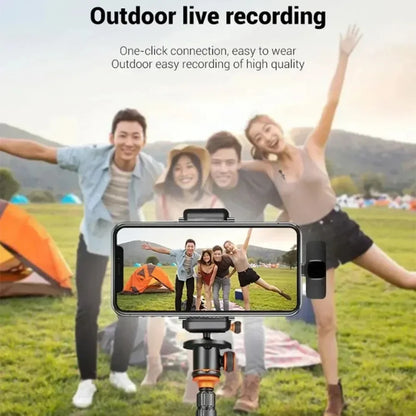 VIKEFON Microphone Wireless Lavalier for Live Streaming/YouTube/TikTok/Facebook Live Noise Reduction Mic For iPhone/Android