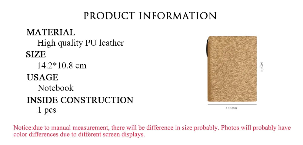 Business Office Custom Letters Notebook A6 School Student Leather Fashion Diary Books Portable Luxury Note Book Engraving Gift