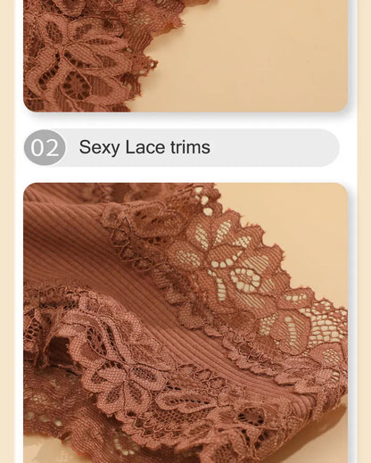 3PCS/Set Women Sexy Lace Panties Cotton Seamless Brazilian Panties Female Sexy Low Rise Soft Underwear G-String Lingerie S-XL