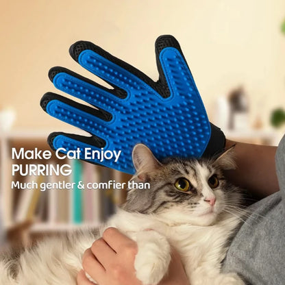 Pet Deshedding Brush Silicone Grooming Gloves Cat Dog Hair Remover Pet Comb Gloves Cleaning Hair Removal Shedding Supplies