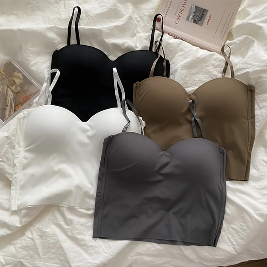 Multi Colored Women's Sexy Corset Vest Solid Color Versatile Tight Fitting Casual Short Top Adjustable Suspender Underwear Vest