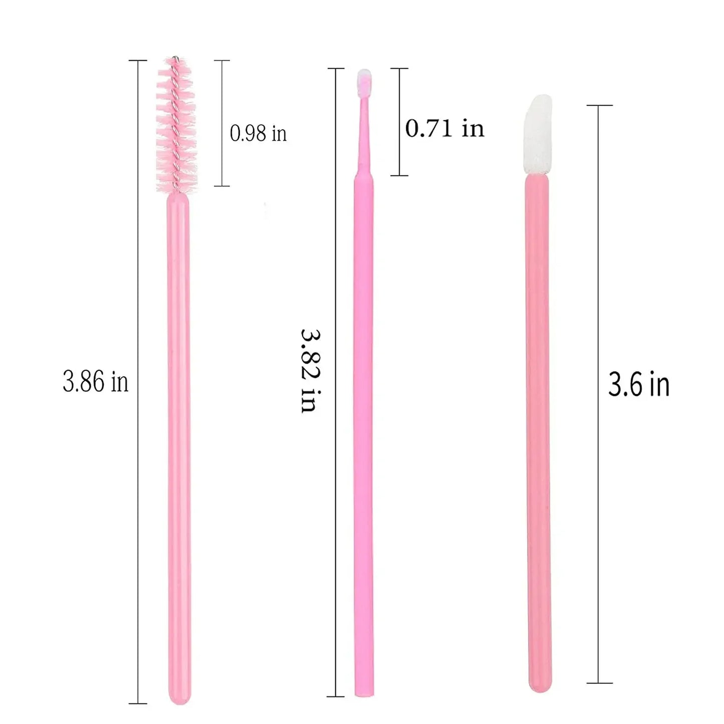 200pcs Disposable Brushes Set Mascara Wands Lip Brushes Microbrush Applicator Swab for Eyelash Extension Eyebrow Makeup Tools