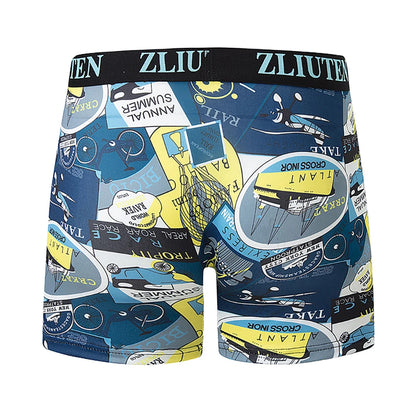 5/10 Pack Multi-size Teenagers To Adults Men's Boyshort Leisure Sports Joker Elastic Waist Long Men's Underwear Can Be Parent-ch