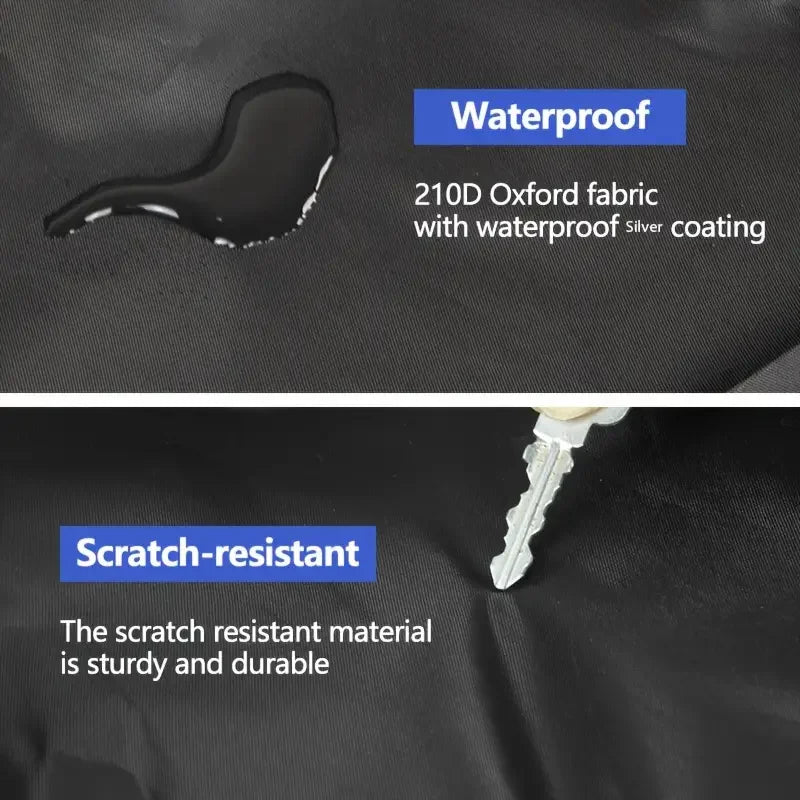 BBQ Gas Grill Cover UV Protective Durable Convenient Fits Weber Char-Broil Grill Furniture Cover Black