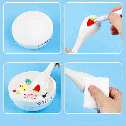 8/12 Color Erasable Whiteboard Pen Set Children's Color Floating Pen Children's Creative Water Floating Pen Painting Stationery