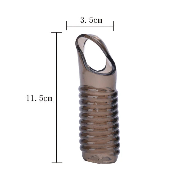Male Silicone Penis Ring Enlargement Delayed Ejaculation Soft Realistic Penis Sleeve Extender Condom Dick Cover Case Cock Header