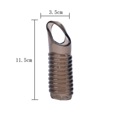 Male Silicone Penis Ring Enlargement Delayed Ejaculation Soft Realistic Penis Sleeve Extender Condom Dick Cover Case Cock Header