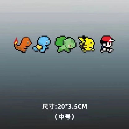 2pcs/Set Pokemon Charmander Reflective Car Stickers Collision Night Warning Reflective Sticker for Automobile Trunk Accessories