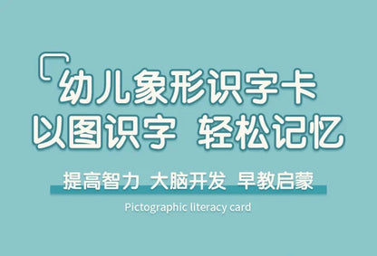 Characters Picture Enlightenment Double Literacy Card Children's Kindergarten Chinese Pinyin Card Hanzi Learning Age