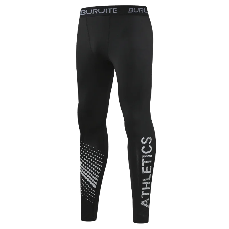 Tights Mens Spring Autumn Winter Basketball Training Elastic Fitness Base Pants Fast Dry Running Compression Long PantsIce Silk