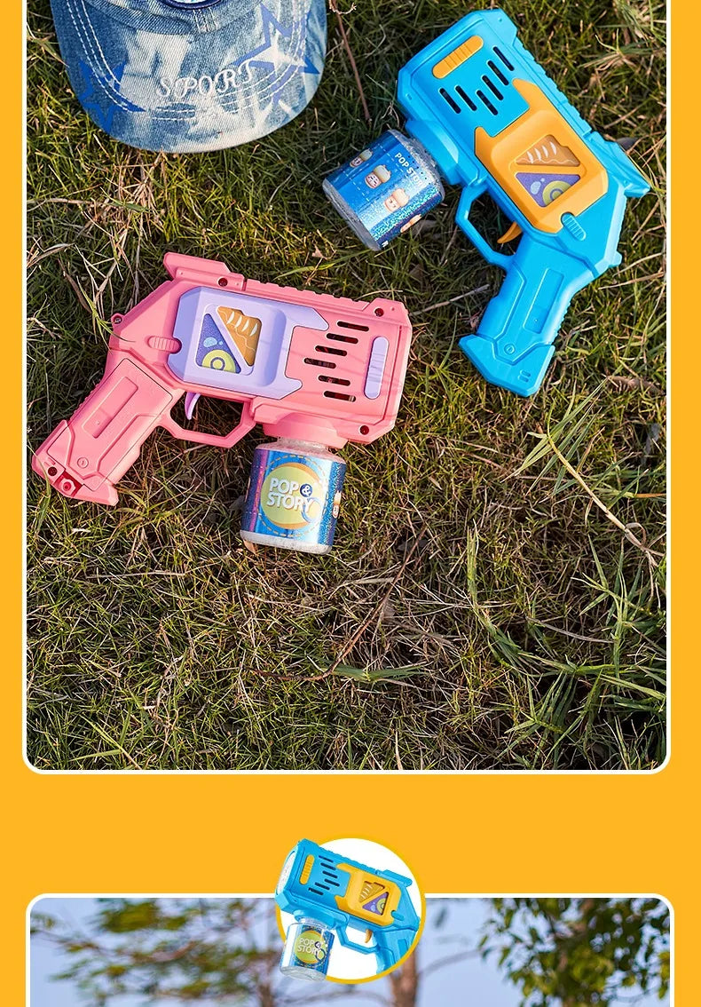 Children Bubble Gun Toy Astronaut Fully Automatic Bubble Machine Bubbles Gun Outdoor Game Fantasy Toy for Boys Girls Gifts