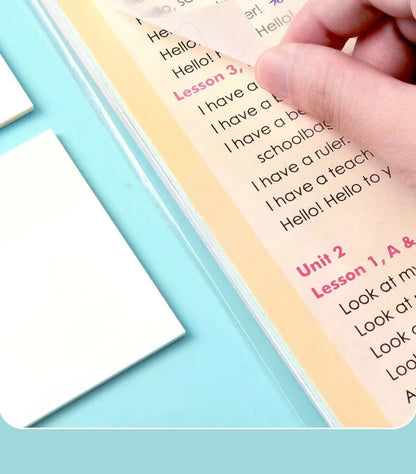 50 Sheets PET Transparent Sticky Notes Perspective Waterproof Clear Fluorescence Memo Pad Stationery School Office Supplies