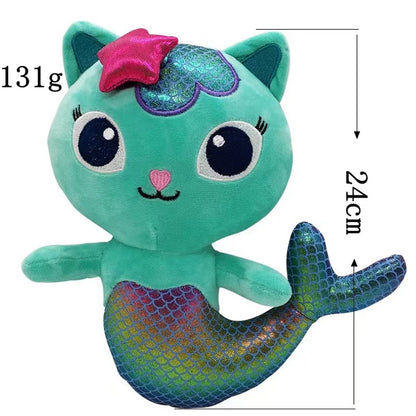 Animals Plush Gabby Dollhouse Lovely Plush Gaby Toy Plush House Cat Doll Cartoon Stuffed Animals Mermaid Cat Plushie Dolls Kids