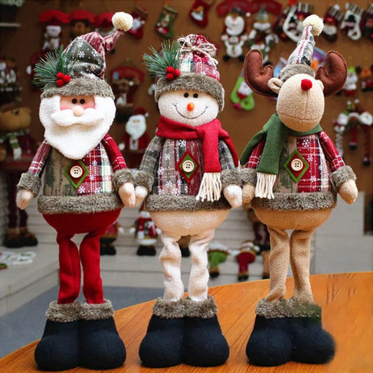Innovative Elk Santa Snowman Doll Christmas Ornaments Merry Christmas Tree Decoration For Home Table Decor 2025 New Year Navidad