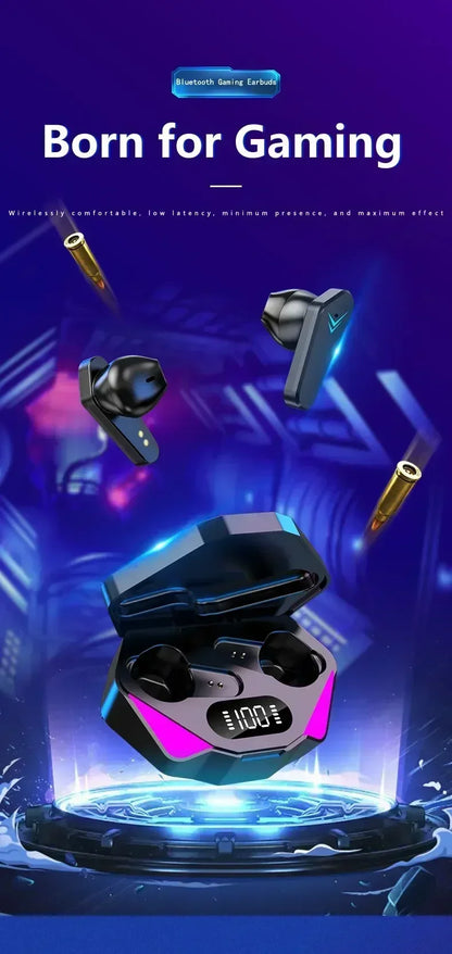 New TWS Gaming Earbuds Wireless Bluetooth Earphones With Mic  9D Stereo Music HiFi Headset For Gamer apply to smartphones