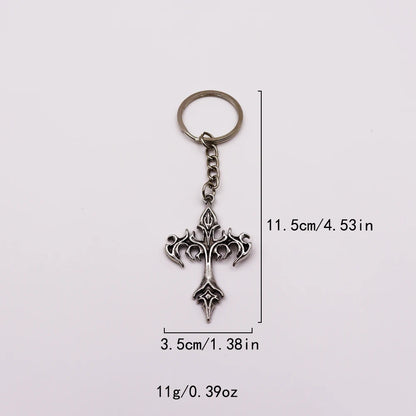1pcs of cross men's alloy keychain key ring accessories bag accessories car keychain pendant