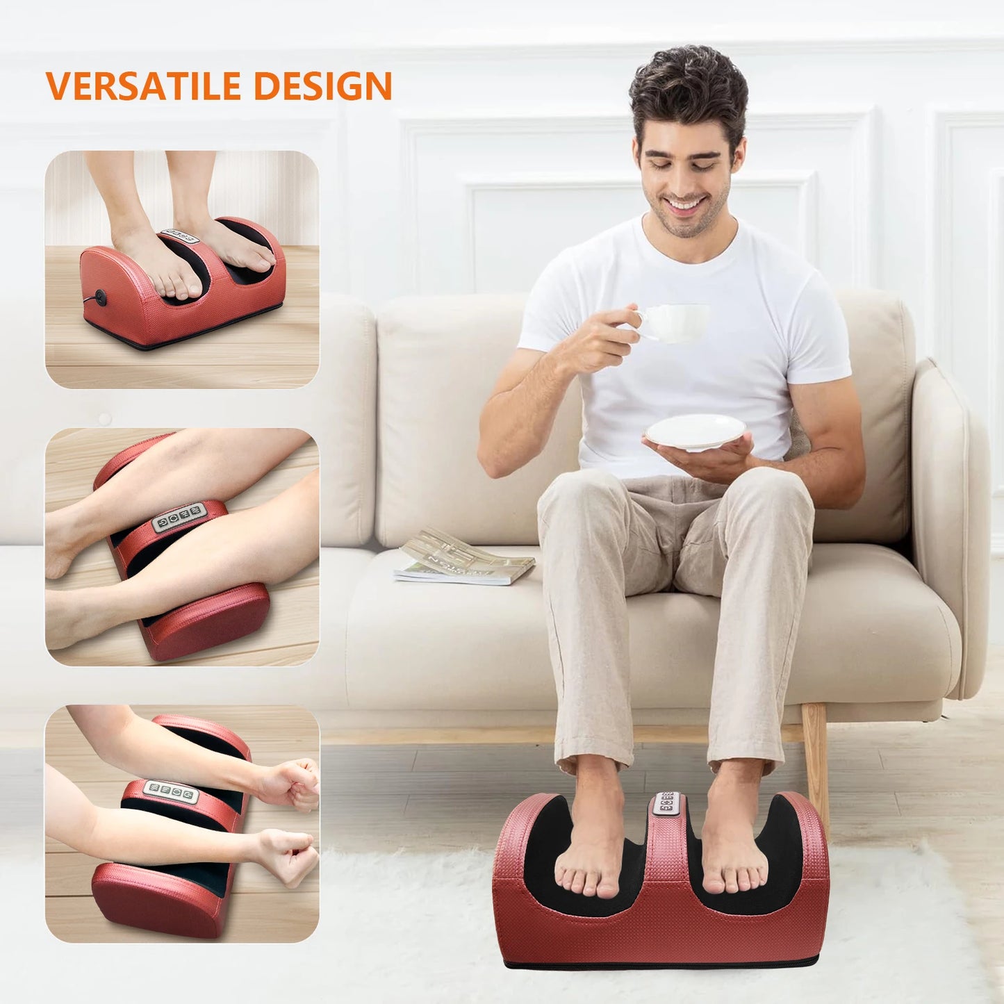 Foot massage machine Foot kneading foot leg massager electric heating home leg machine Christmas gifts, Valentine's Day gifts, M