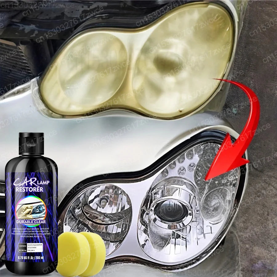 Car Headlight Restoration Polishing Headlamp Scratch Remover Repair Cleaning Paste Remove Oxidation Headlight Polish Liquid