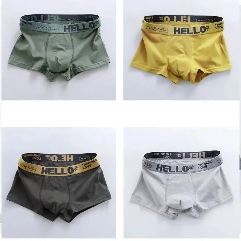 10Pcs/Men's Underwear  Underwear High Stretch Boxer Shorts Breathable Soft Men's Shorts Comfortable Size L-4XL