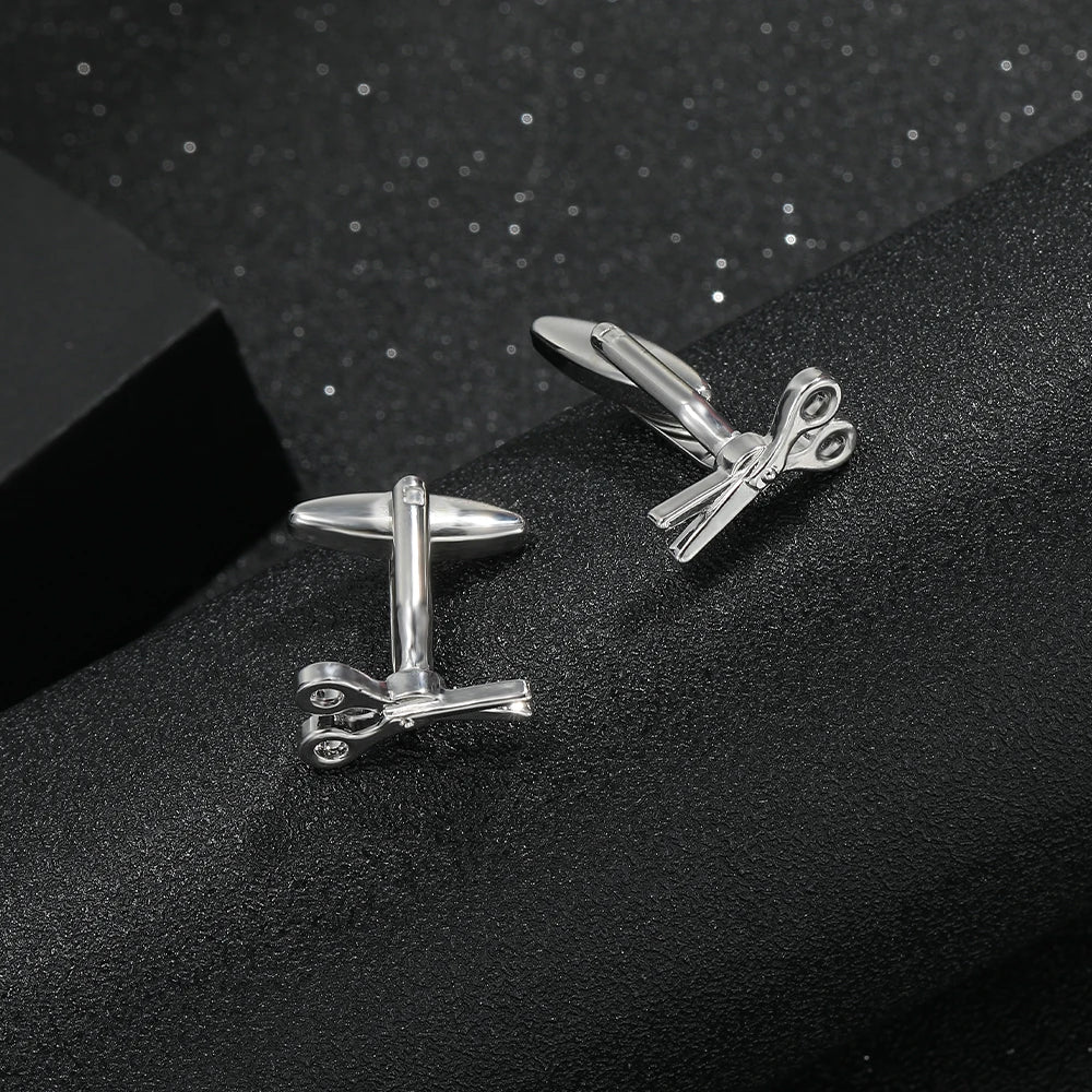 Tools Collection Jewlery Scissor Hammer Shaped Cufflinks For Men Boys Accessories Festival Gift