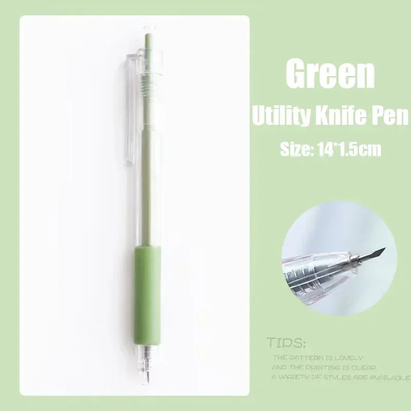 Art Utility Knife Pen Art Scrapbooking Craft Cutting Tool Sticker Paper Cut Knife Express Box Cutter Stationery School Supplies