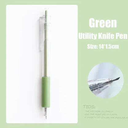 Art Utility Knife Pen Art Scrapbooking Craft Cutting Tool Sticker Paper Cut Knife Express Box Cutter Stationery School Supplies