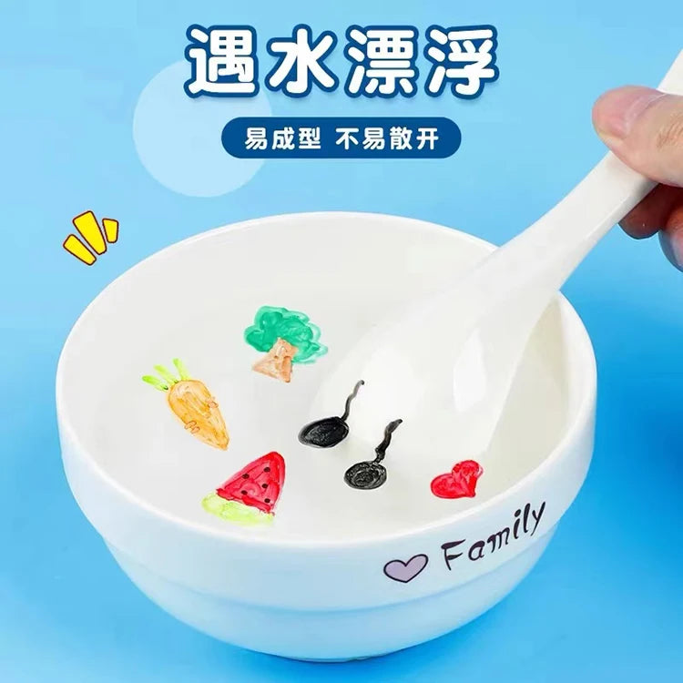 8/12 Color Erasable Whiteboard Pen Set Children's Color Floating Pen Children's Creative Water Floating Pen Painting Stationery