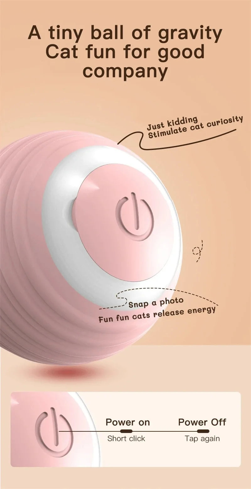 Cat Interactive Ball Training Self-moving Kitten Electric Cat Ball Toys Electronic Automatic Rolling Magic Ball Toys for Cat