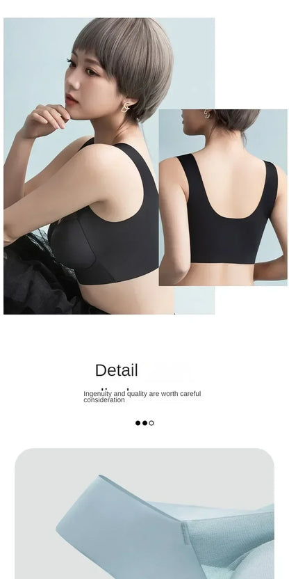 Soft Support Seamless Underwear Comfortable Gathering No Steel Ring Collection Light Thin Breathable Bra Style