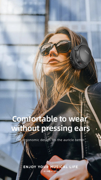 HOCO W40 Bluetooth 5.3 Wireless Headphone Music Headset 40mm Drivers Hands-Free Earphones Support AUX TF HiFi Sport Headphone
