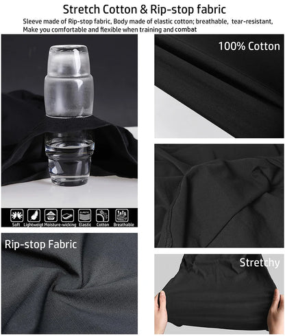 Men's Long Sleeve Combat Shirt 1/4 Zipper Ripstop Cotton Tactical Shirts Navy Blue Camoufalge Airsoft T Shirts