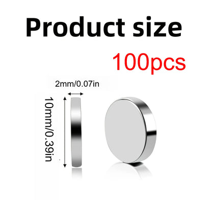 10x1/10x2/10x3mm-20/50/100pcs circular refrigerator magnets widely used in offices DIY Whiteboard, kitchen tool storage nail art