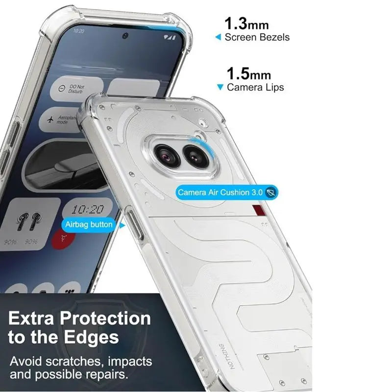 Transparent TPU Case for Nothing Phone 2a Plus Nothing Phone 3A Pro Protective Cover Four Corners Shockproof Bumper Coque Fundas