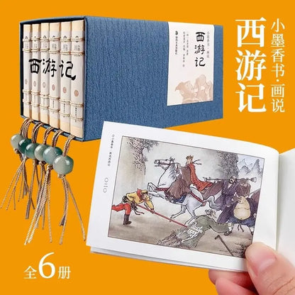 Pocket Book The Four Great Classical Novels of China Comic Strips Manga Mini Books For kids adult Chinese Traditional Culture