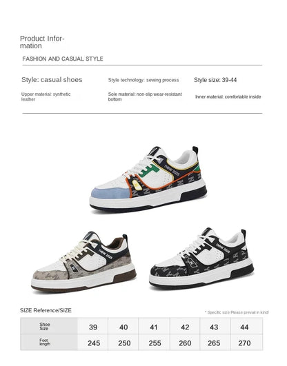 Men's Shoes, Spring 2025 New Printed German Training Board Shoes, Versatile, Niche, High-end, Sports and Leisure Shoes