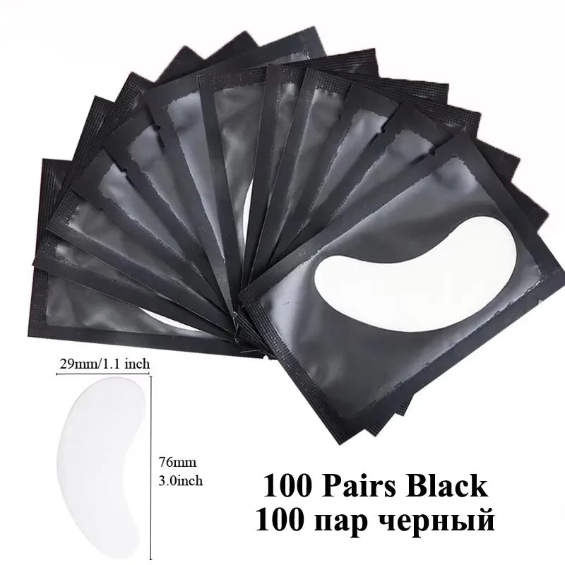 100pairs Eye Patches Eyelash Extension under Eyelashes Fake Lashes Stickers Lash Extension Supplies Patches for Building Eyelid
