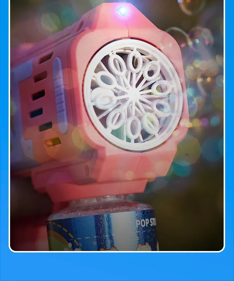 Children Bubble Gun Toy Astronaut Fully Automatic Bubble Machine Bubbles Gun Outdoor Game Fantasy Toy for Boys Girls Gifts