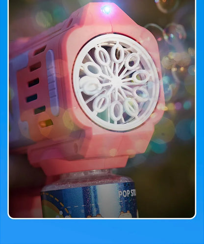 Children Bubble Gun Toy Astronaut Fully Automatic Bubble Machine Bubbles Gun Outdoor Game Fantasy Toy for Boys Girls Gifts