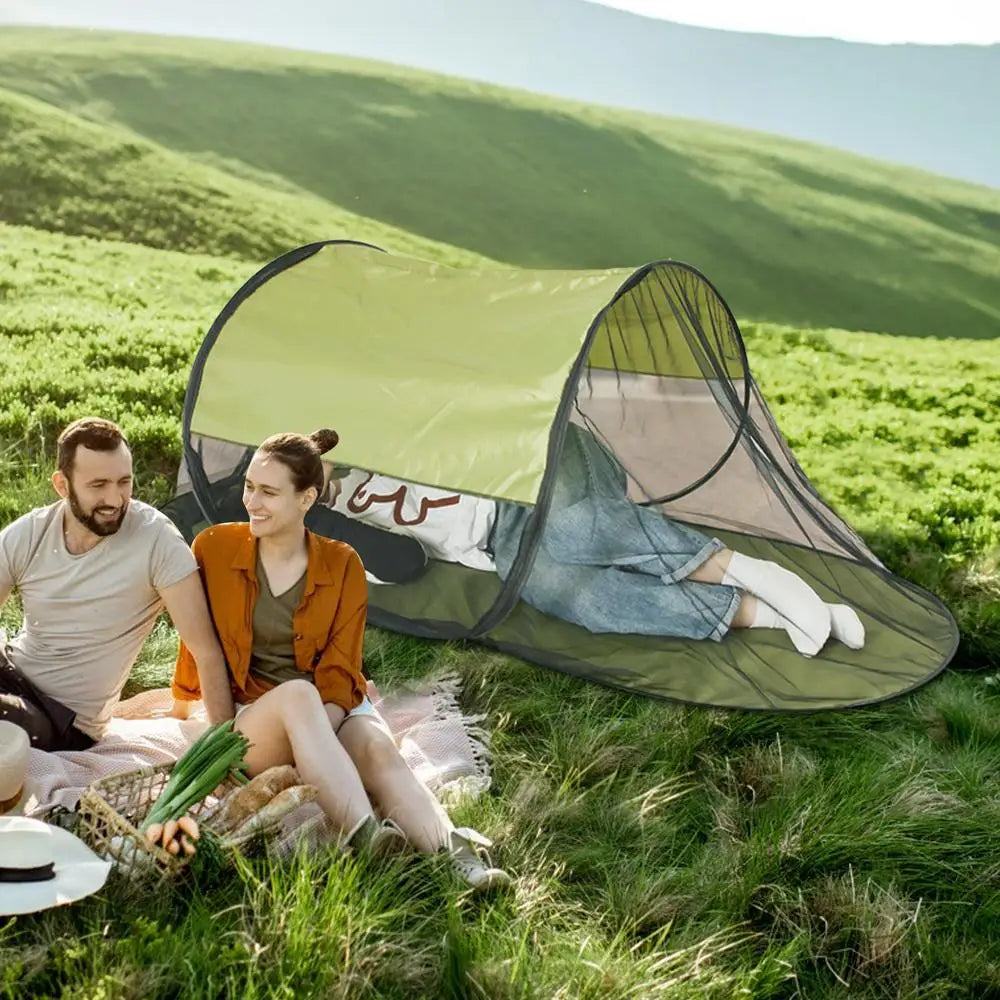 Tents for Camping Foldable Net Tent with Floor Single Person Camping Screen Shelter Portable Screen Houses for Bedding Camping