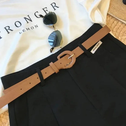 Cargo wide leg pants female summer new style thin five cent pants loose all match high waist casual pants