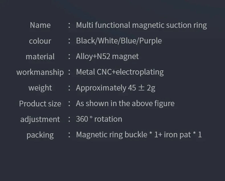 For MagSafe Double Sided Magnetic Phone Ring Holder Portable Folding Cellphones Stand Phone Accessories Support Bracket Grip