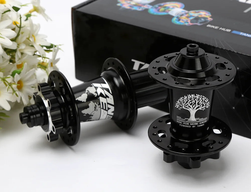 TANKE 120 Click Hub 6 Bearing MTB Mountain Bike Hub Front Rear 28 32 36 Holes QR Thru-axle Exchange Disc Brake Bicycle Hubs HG