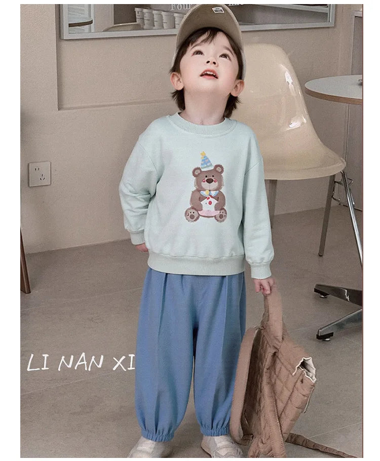 Kids Clothes Sets 2025 Autumn Winter Sport Suits for Boys Cartoon Sweatshirts+pants Tracksuits for Girls Toddler Outfits Sets