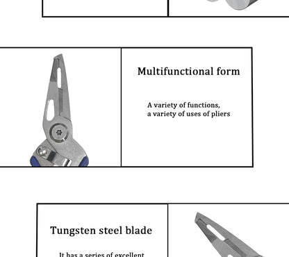 Fishing Lure Plier Scissors Return Spring Latch Bend Design Comfortable Handle Needle Nose Pliers Eagle Nose Pliers Orange