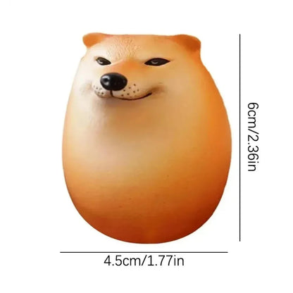 2025NEWCreative Shiba Inu Realistic Egg Shape PVC Desk Decor Dog & Egg Union Decorations For Home Offices Fun Christmas Gifts