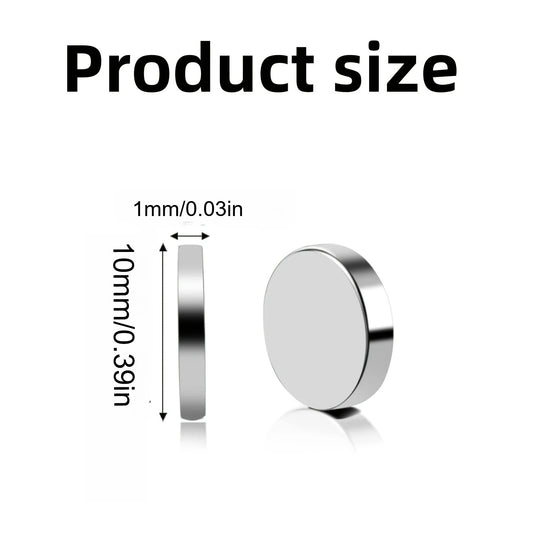10x1/10x2/10x3mm-20/50/100pcs circular refrigerator magnets widely used in offices DIY Whiteboard, kitchen tool storage nail art